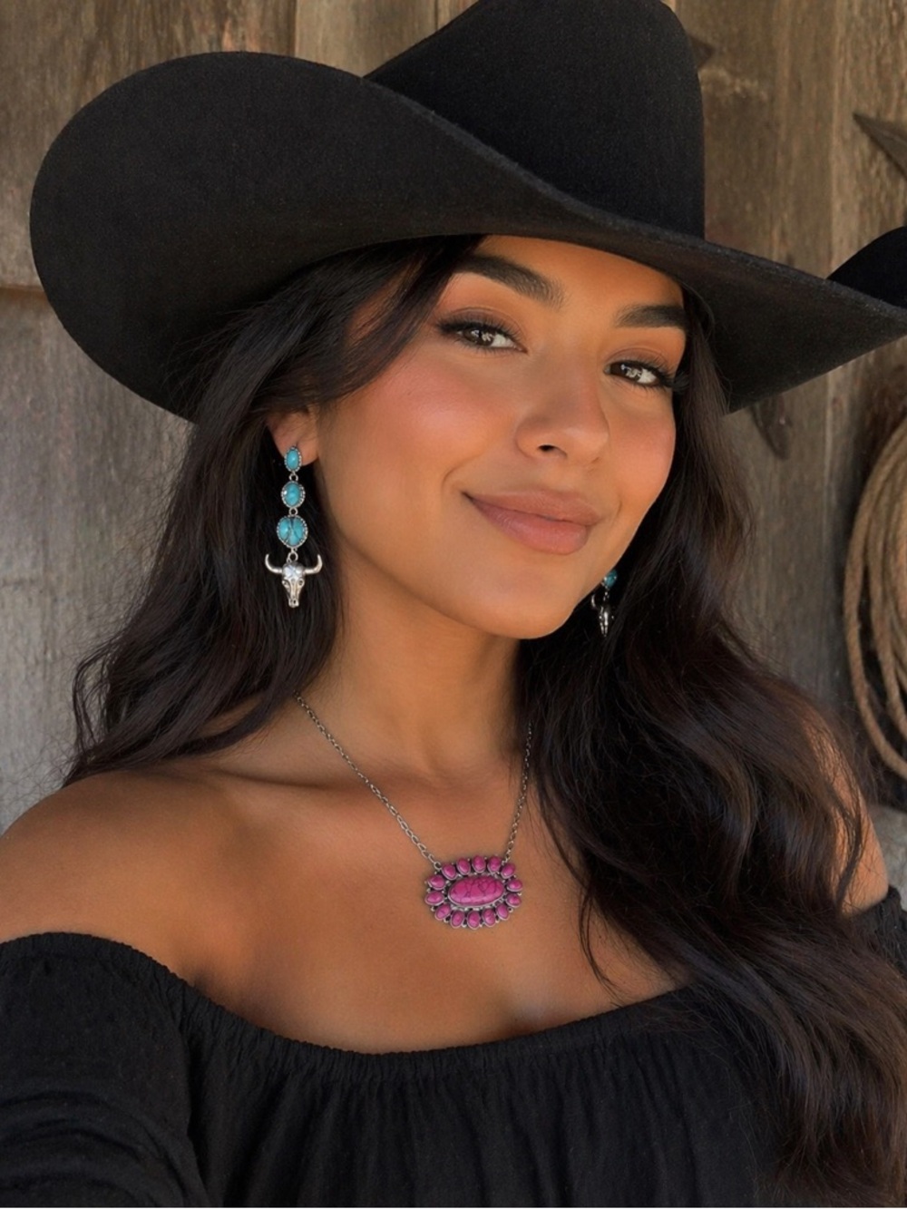 💖✨ Western Pink Stone Statement Necklace – Bold & Trendy ✨💖